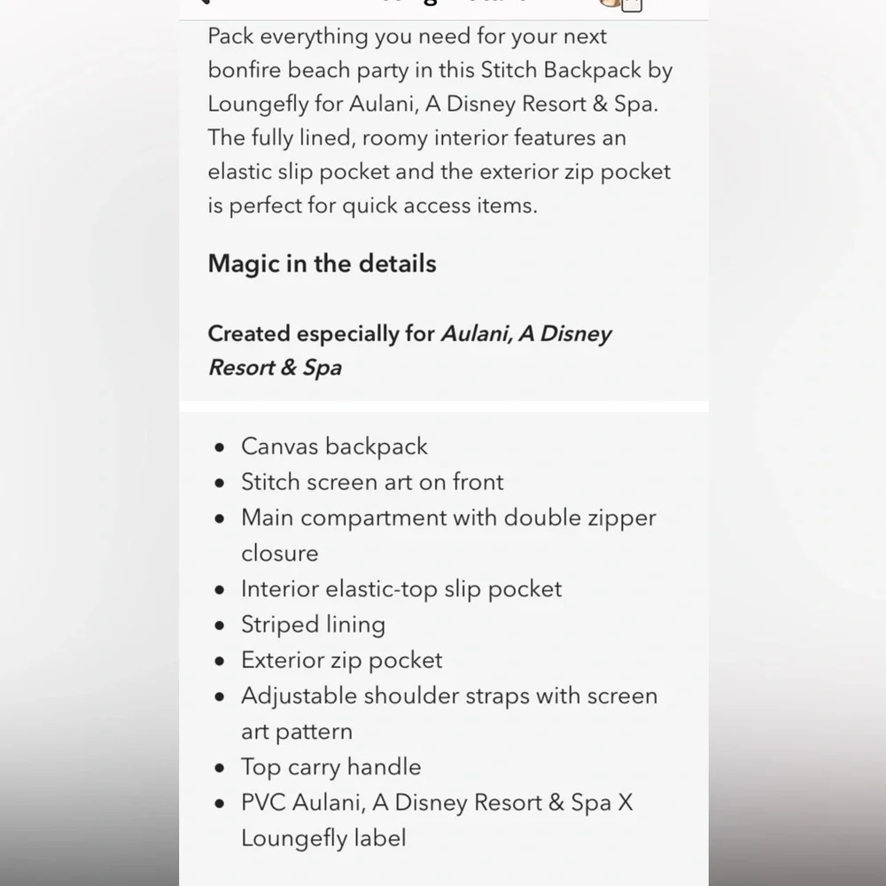 Stitch Backpack by Loungefly – Aulani, A Disney Resort & Spa
